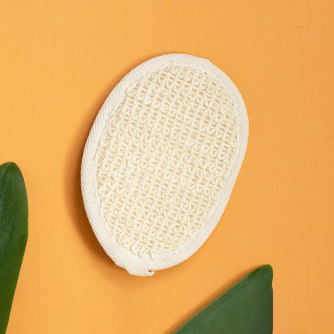 Spugna esfoliante in cotone e fibre naturali