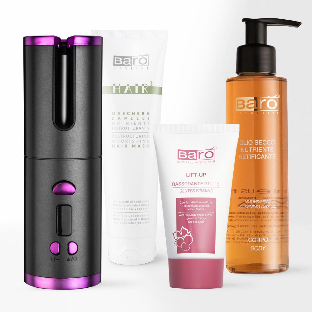 Kit corpo e Capelli con Arricciacapelli Wireless