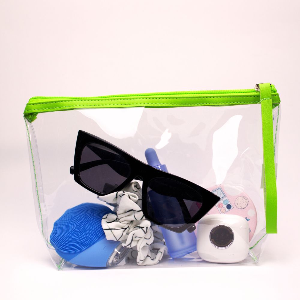 Crystal Beauty Bag Neon Green