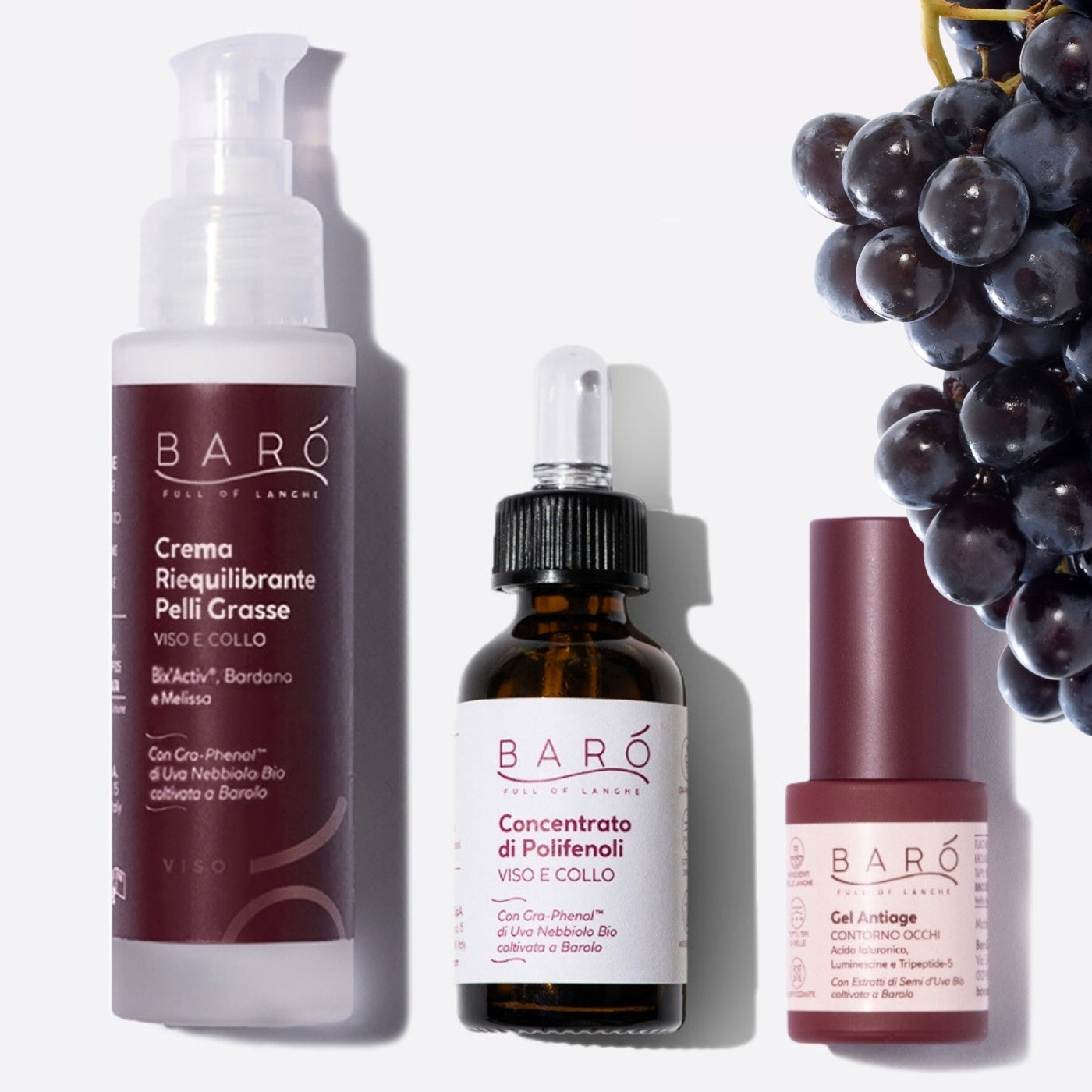 Creme Viso all'Uva: l'effetto Barolo sulla pelle