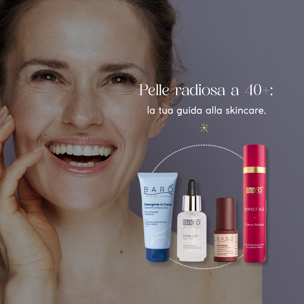 Pelle radiosa a 40+: la tua guida alla skincare adatta a Te!