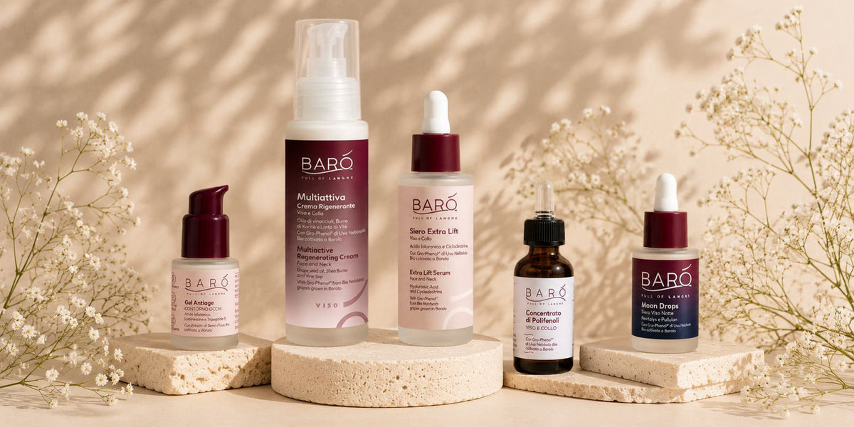 Barò Cosmetics: skincare a base di polifenoli da uva delle Langhe