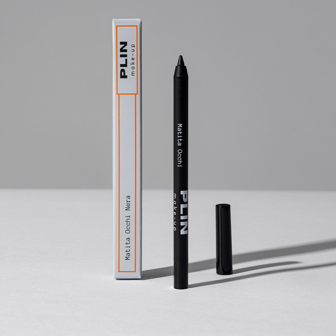 PLIN Mascara Extra Volume e Matita Occhi Nera, con Spugnetta Make-Up