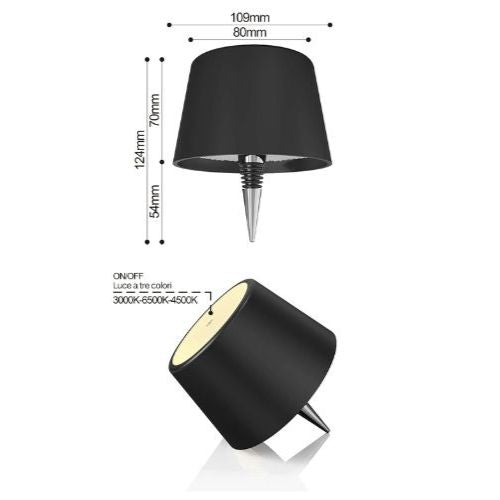 Lampe pour bouteilles rechargeable noire + traitement anti-âge