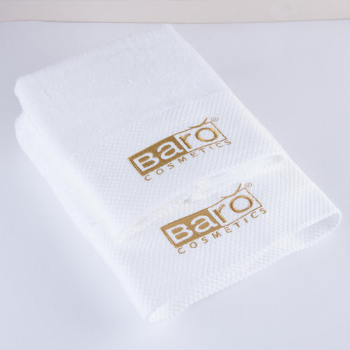 Set 2 asciugamani bianchi Baro
