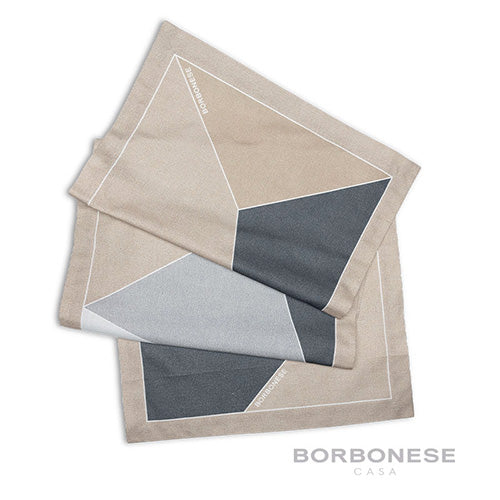 Borbonese  Runner grigio/blu 50x150